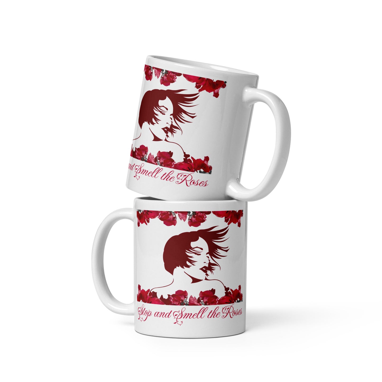 Stop And Smell The Roses - 11oz White glossy mug