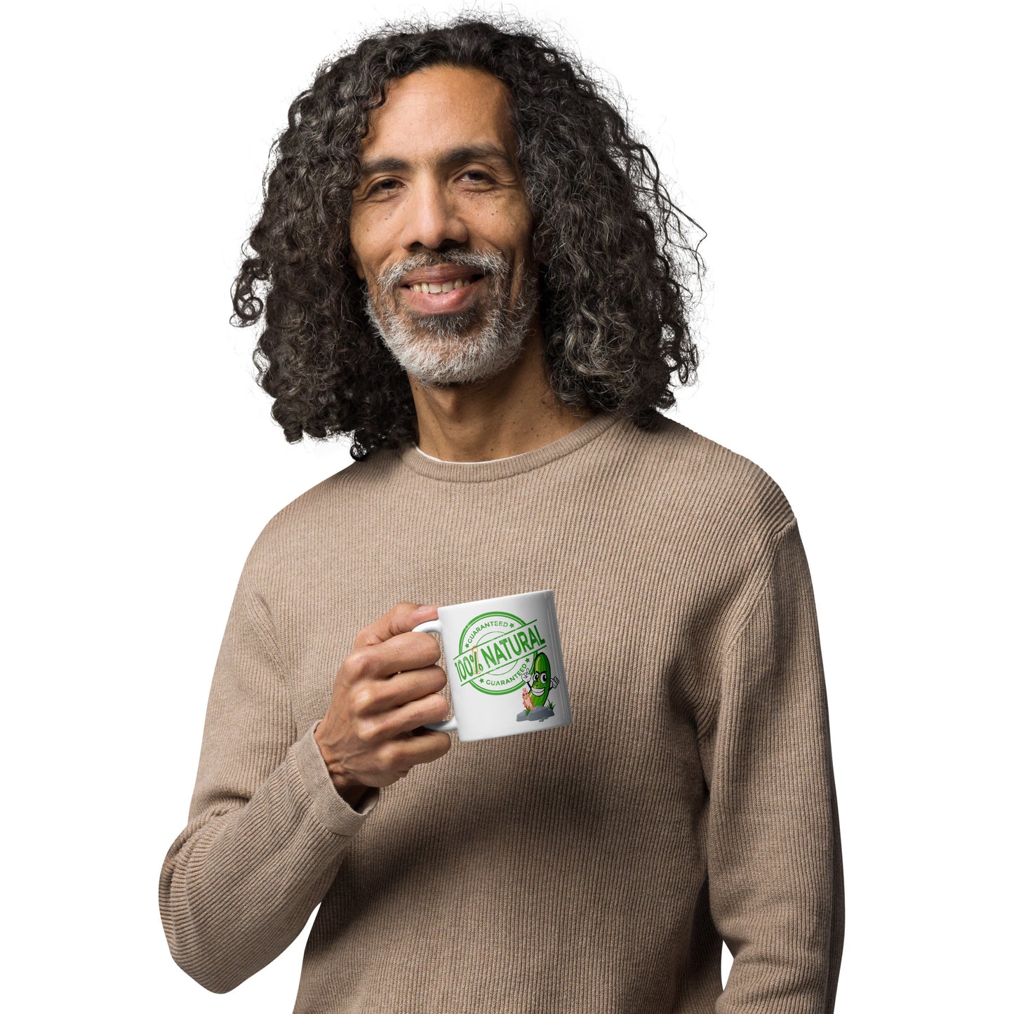 Naturally Born Man 100% Guaranteed - 11 oz White glossy mug