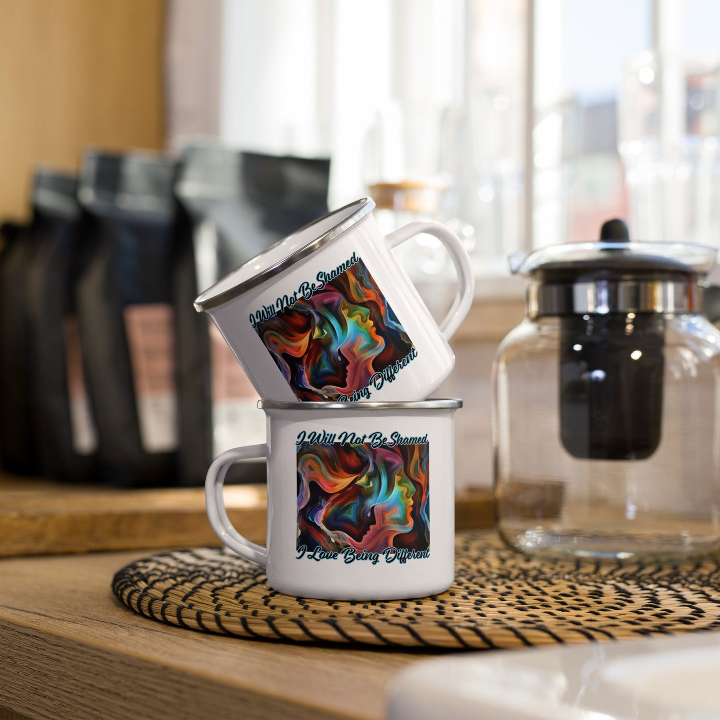 I Will Not Be Shamed, I Love Being Different - 12oz Enamel Mug