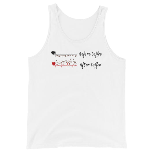 Before Coffee & After Coffee - Unisex Tank Top