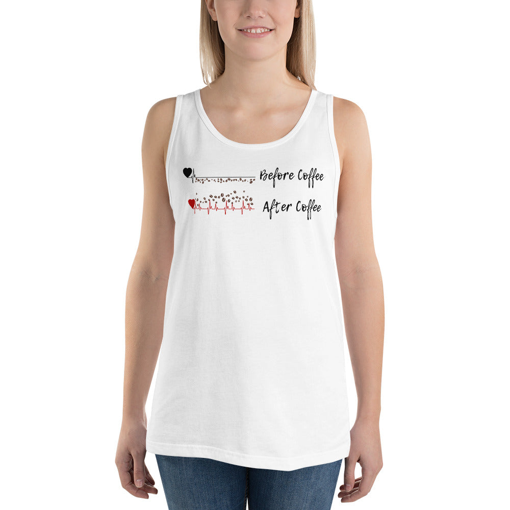 Before Coffee & After Coffee - Unisex Tank Top