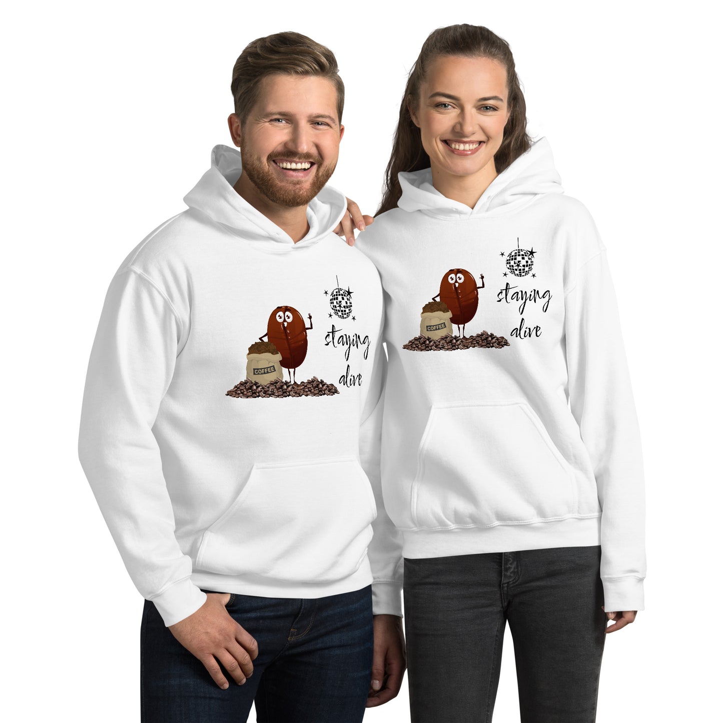 Staying Alive / Coffee - Unisex Hoodie