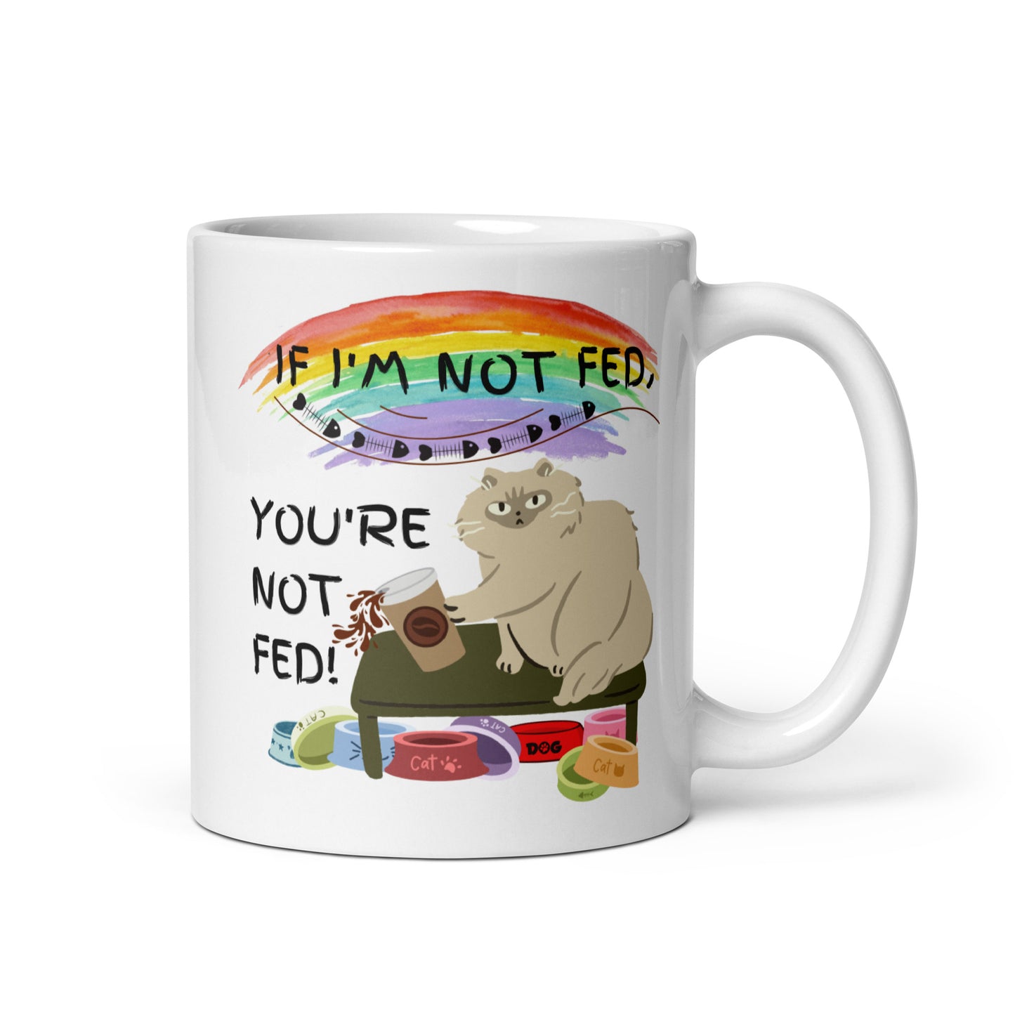 If I'm Not Fed You're Not Fed - 11oz White glossy mug