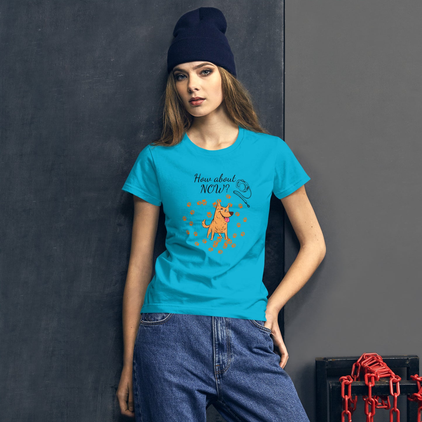 How About Now? / Dog - Women's fitted t-shirt