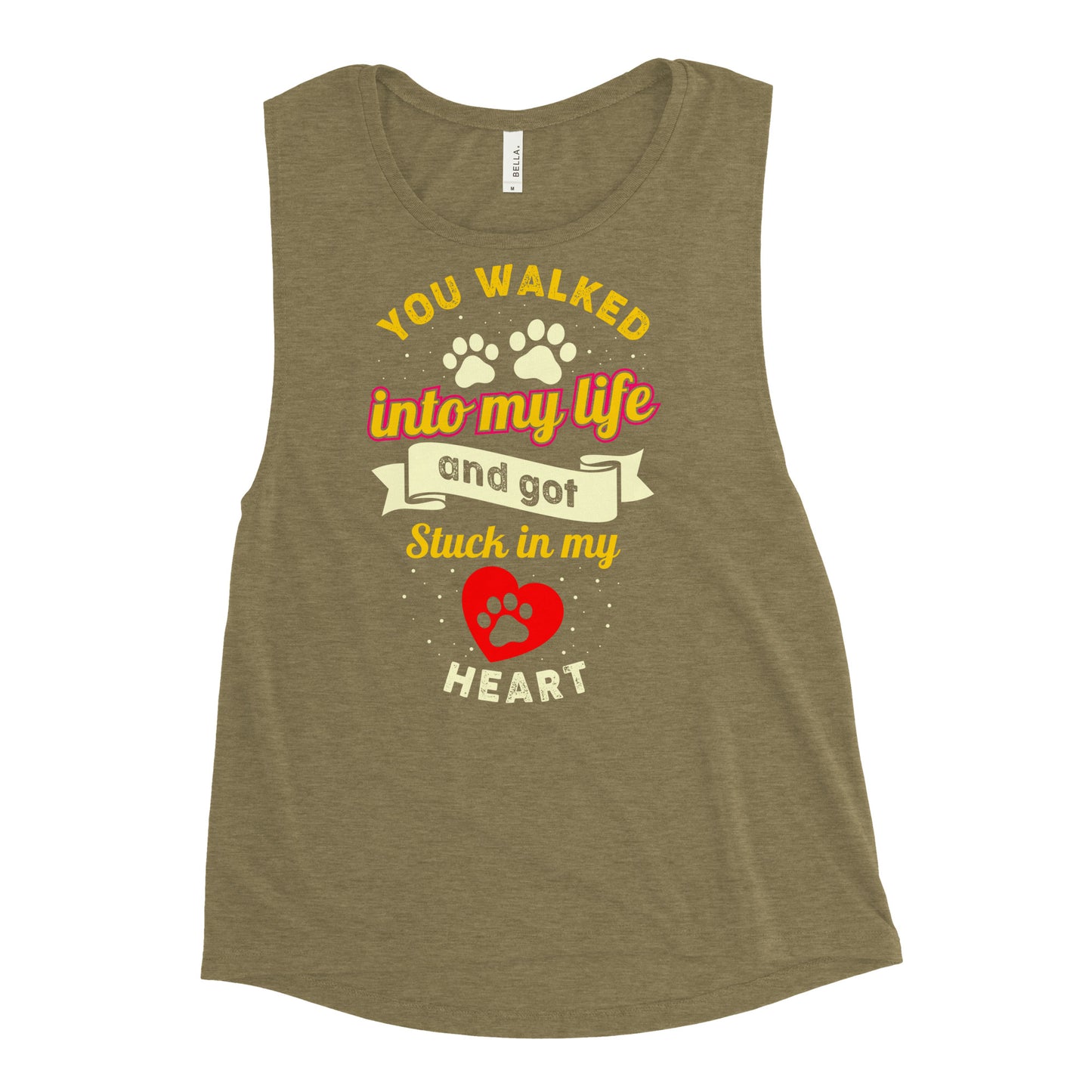 You Walked Into My Life And Got Stuck In My Heart - Ladies’ Muscle Tank