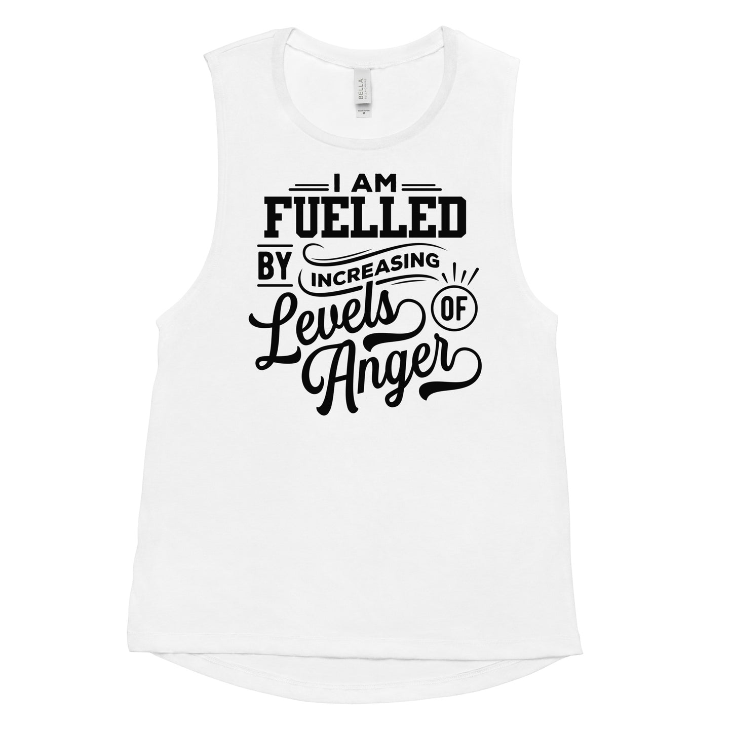 I am Fuelled by Increasing Levels of Anger - Ladies’ Muscle Tank